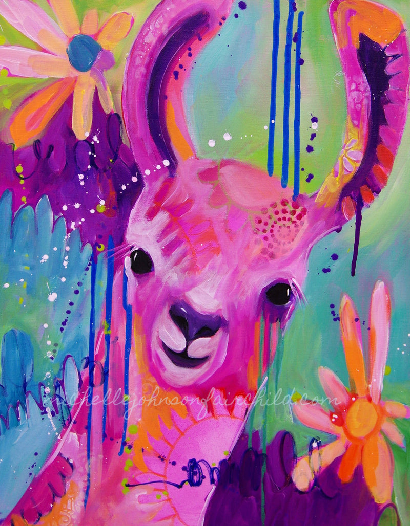 Prissy Pink Llama
