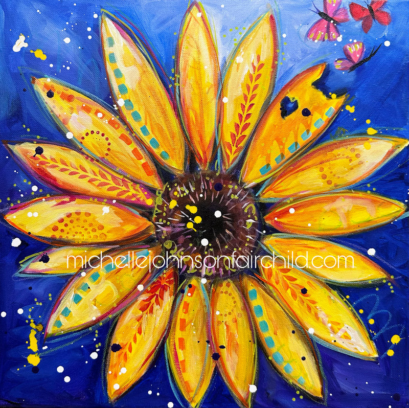 Bloom Sunflower Pop in Paint Party
